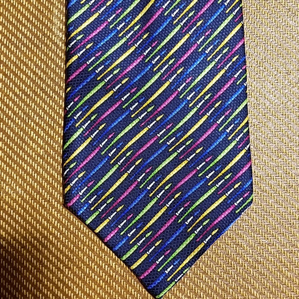Gianni Versace Paint Brush Multi-color Vintage Tie